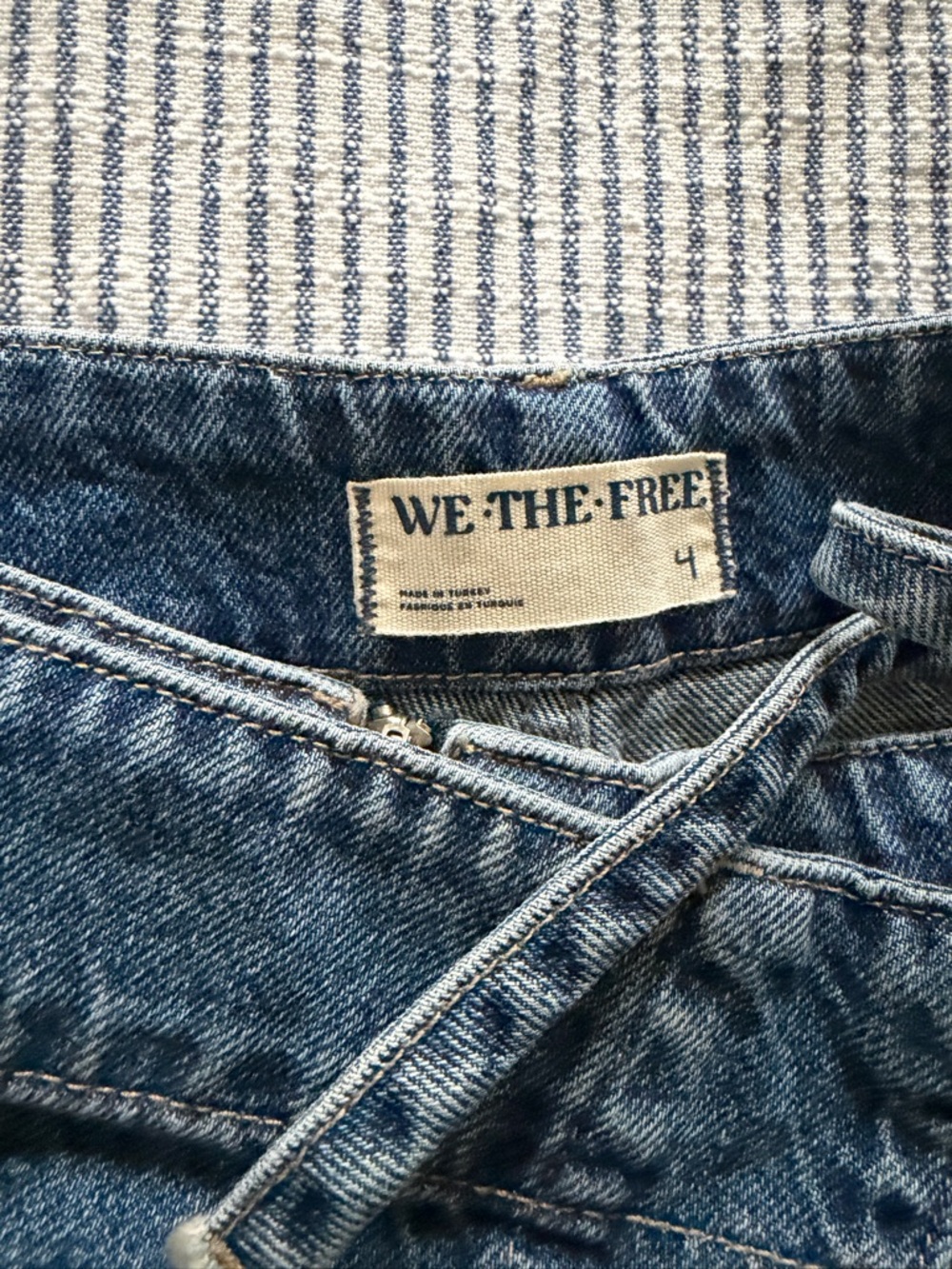 We The Free Denim Wrap Skort - Blue - Picture 3 of 4